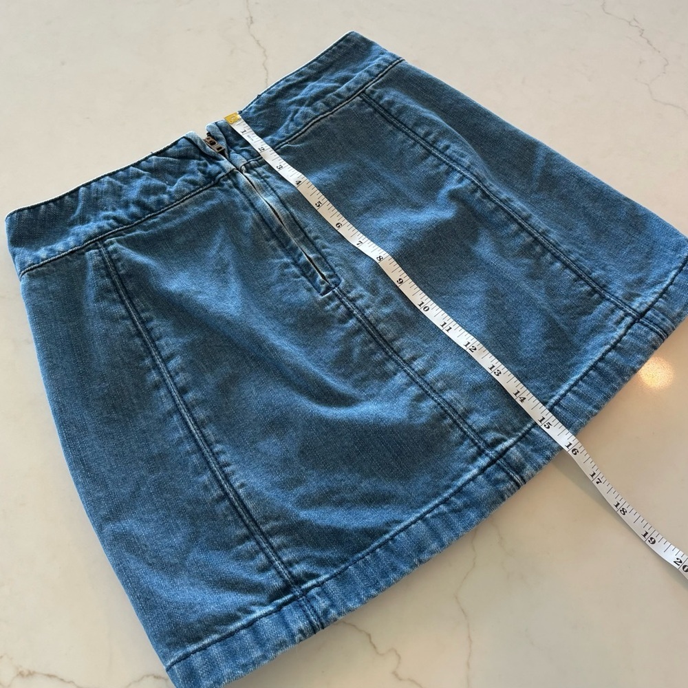 Free People Blue Denim Skirt size W6 - Picture 9 of 9